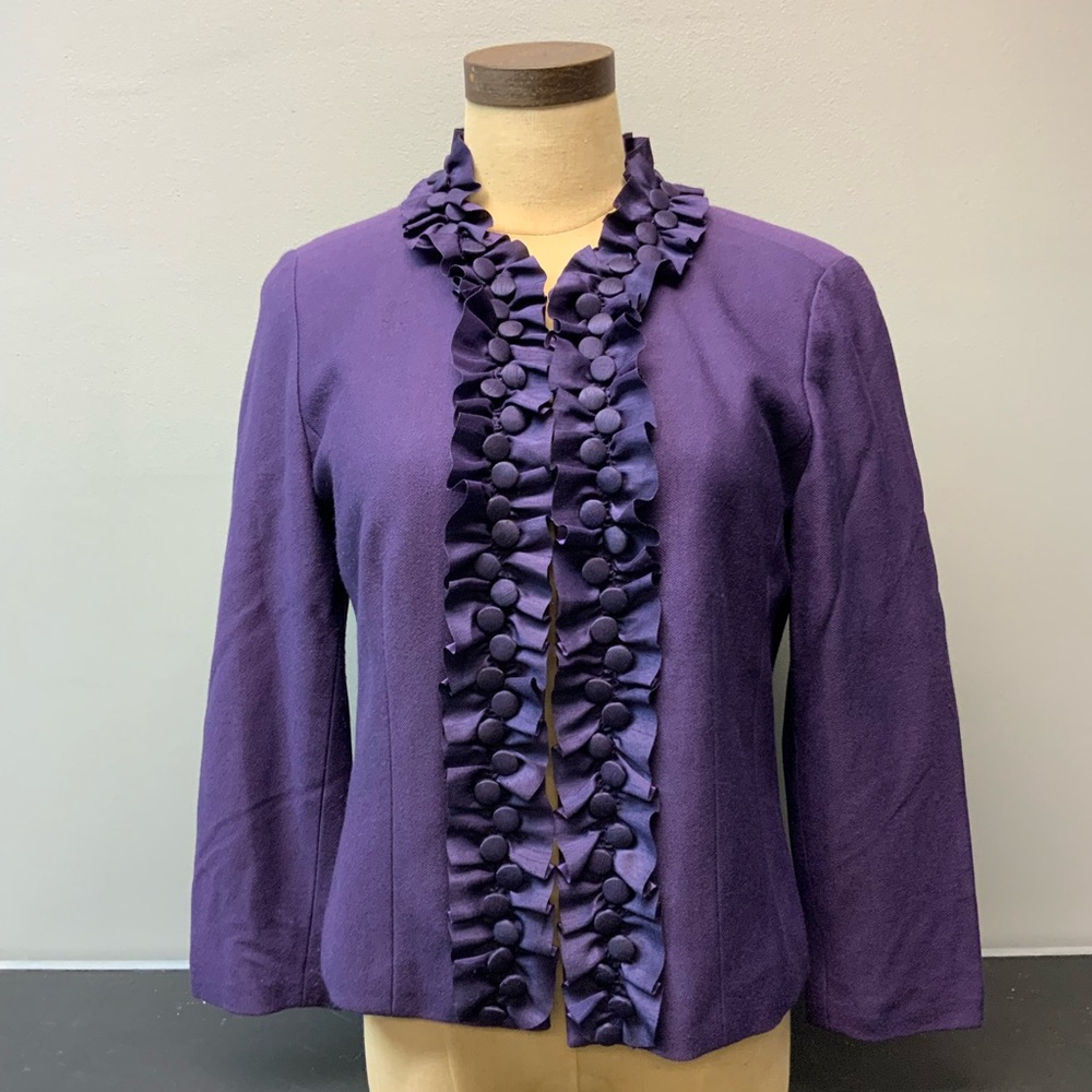 Purple Ruffled Women's Jacket
